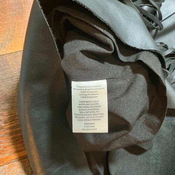 Trouvé Vegan Leather Fringe Mini Skirt - Picture 3 of 4